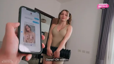Sent boob pic to stepbrother by accident? Now I'm begging for creampie 😏