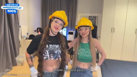Hardhat girls suck cock nonstop, no days off 🧱