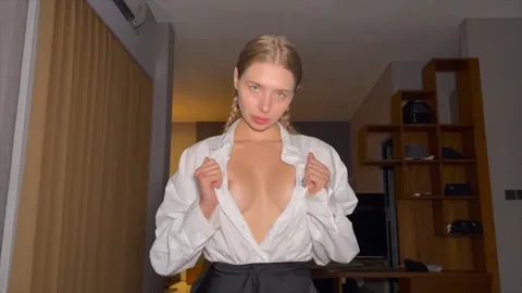 Showed tits, sucked cock — that’s how she gets A’s 😏