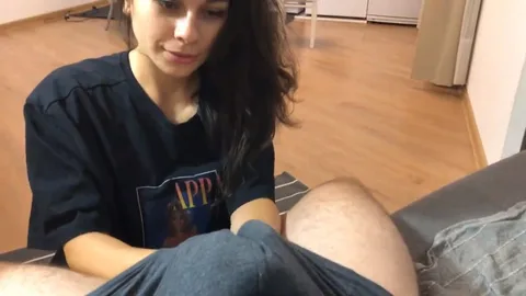 Sister shows up unannounced, climbs into brother's pants