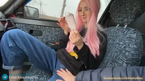 Gift that turns date into anal, pink-haired girl π