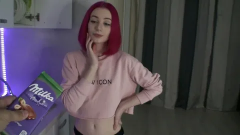 Make up with her using chocolate and kitchen sex 🍫