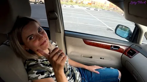 Testing vibes in her pussy while out and about π