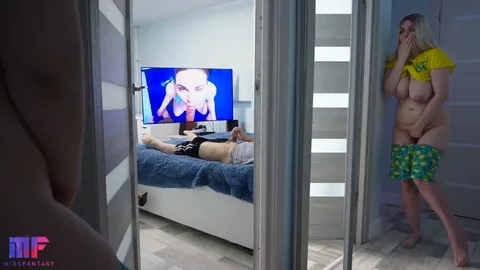 Wanted to watch parents fuck, found dad jerking off