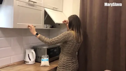 Neighbor lets him inside her kitchen and ass π β frame