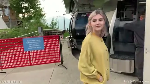 Riding Sochi gondola with cum in mouth? Not boring π β frame