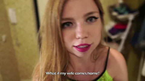 Wife calls unexpectedly — husband fucks horny neighbor — frame