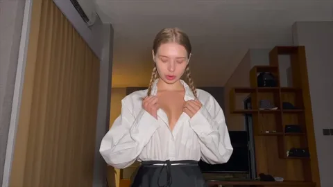 Showed tits, sucked cock — that’s how she gets A’s 😏 — frame