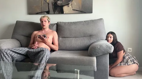 Just wanted to joke — ended up jerking his real cock — frame