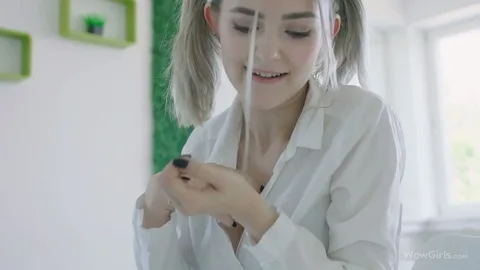 Eva Elfie took his exam with her mouth and body π β frame