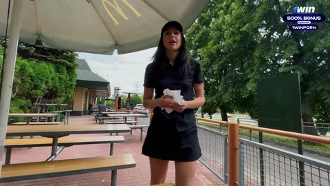 Swallow deeper and that’s it — started sucking in public toilet 😈 — frame