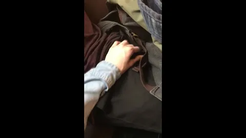 Student girl jerks off friend and swallows cum in mall — frame