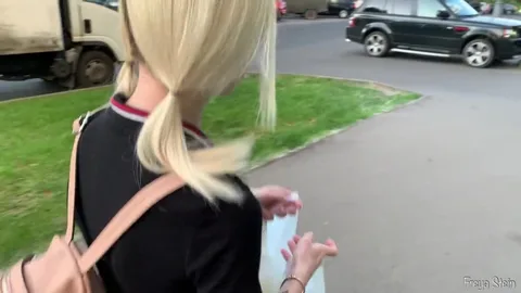 Brother convinces sister to demonstrate her blowjob skills — frame