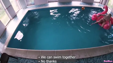 Caught sister naked in pool, stripped for sex 😏 — frame
