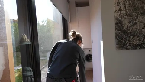Stuck in washer, he helps β real deal π β frame