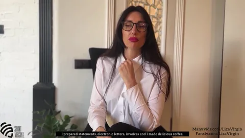 Want to be my secretary? Your face looks good with cum π β frame