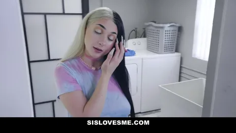 Brother can't believe his luck — sister lets him touch her big tits — frame