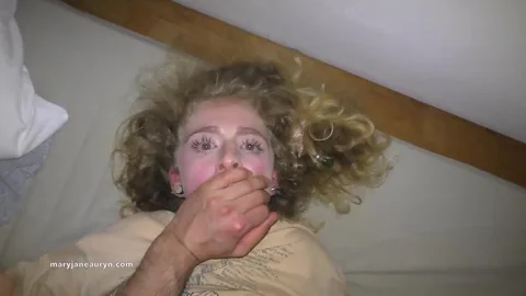 Gasping and convulsing from unreal orgasm — frame