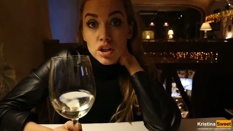 Took smart blonde to dinner, came in her mouth in bathroom — frame