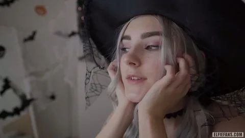 Eva Elfie conjures a thick cock for Halloween π β frame