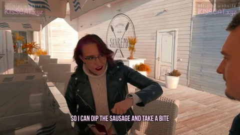 Stranger so hungry for breakfast, she eats cum instead. — frame