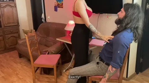 Student, speak up — I'll give top grade if you show me your cock — frame