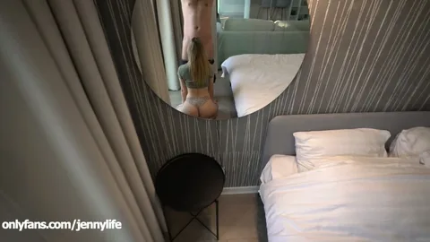 Sucked, jerked between tits, took it doggy — just to make it go away — frame