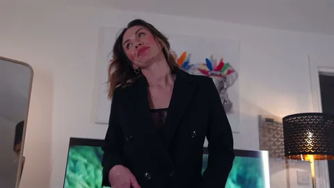 Wanted to surprise boyfriend, but neighbor saw in lingerie and fucked  — frame