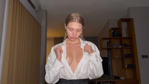 Showed tits, sucked cock — that’s how she gets A’s 😏 — frame