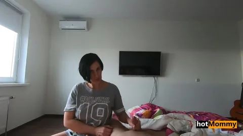 Mom woke son then rode him for creampie π β frame