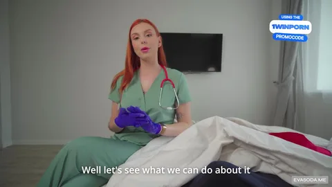 Nurse removes panties and sits on cock — that’s her treatment 😈 — frame
