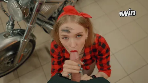 Premium auto shop service β fuck her to creampie and orgasm π± β frame