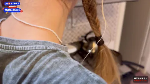 While neighbors are out, I'll cum on you — got your hair too — frame
