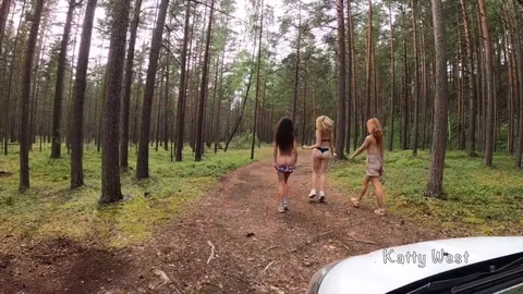 Forest ride ends with three girls going wild 😈 — frame