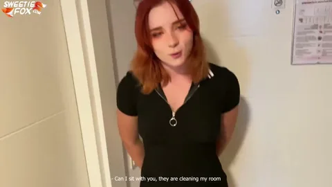 Redhead finds excuse to enter stranger’s room and fuck — frame