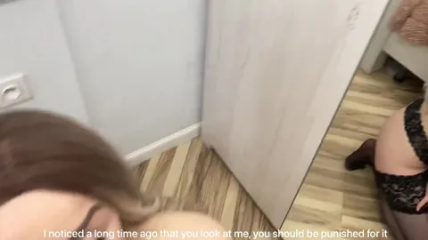 Caught peeking at mom, she invited me to fuck her — frame