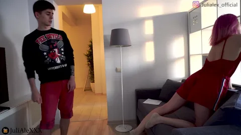 Brother caught staring, so she made him fuck her — frame