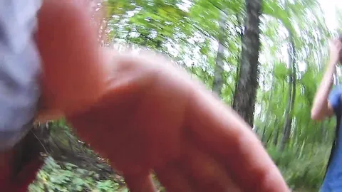 Girl lifts skirt in park for pickup fuck — frame