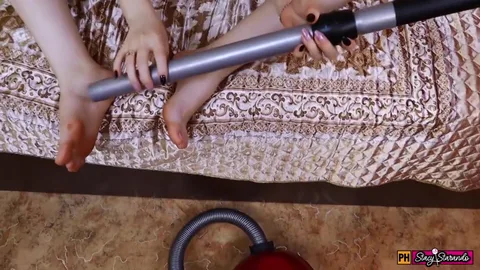 Stacy Starando teases with vacuum hose π β frame