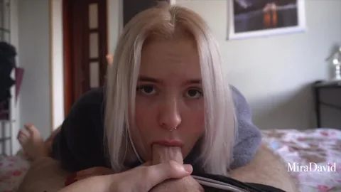 Quietly slipped into room to give sweet blowjob — frame
