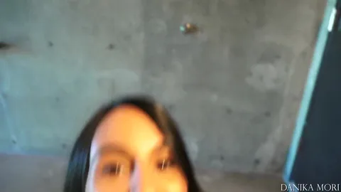 Lost room key, so fucked girlfriend in stairwell — frame