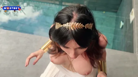 She strips bare and I fuck her with a creampie π β frame