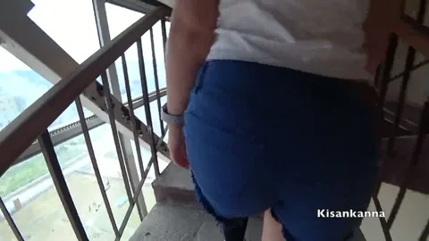 Morning dog walk ended with quick fuck in stairwell — frame