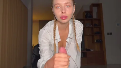 Showed tits, sucked cock — that’s how she gets A’s 😏 — frame