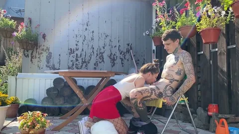 Called a hooker home but she wanted to fuck in the yard — frame