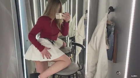 I offered my ass for cum, you stained your skirt instead — frame