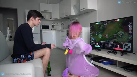 She interrupted my game — had to fuck and cum inside her — frame
