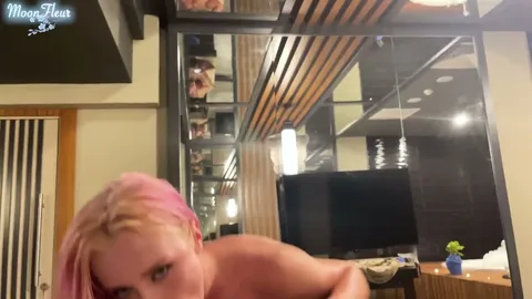 Newbie can't massage yet so she just fucks clients — frame