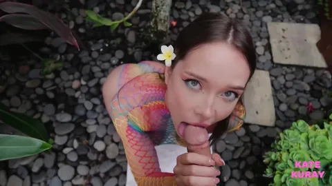 Her see-through top begs for cock in mouth — frame