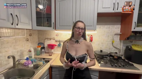 Cleaning lady's outfit is so slutty 👀 — frame